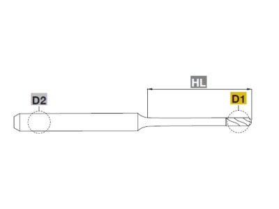 T15/T42/T52 - Schneide ø 0,6mm / 3mm Schaft unbeschichtet (ONE, 150i, 250i)