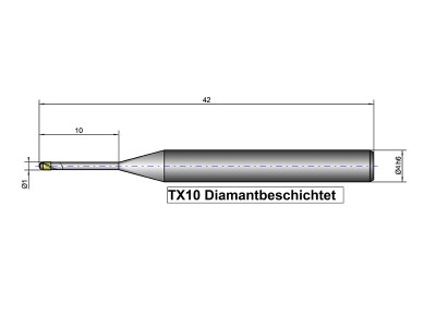 TX10 - Fräswerkzeug - Zirkon (1mm)